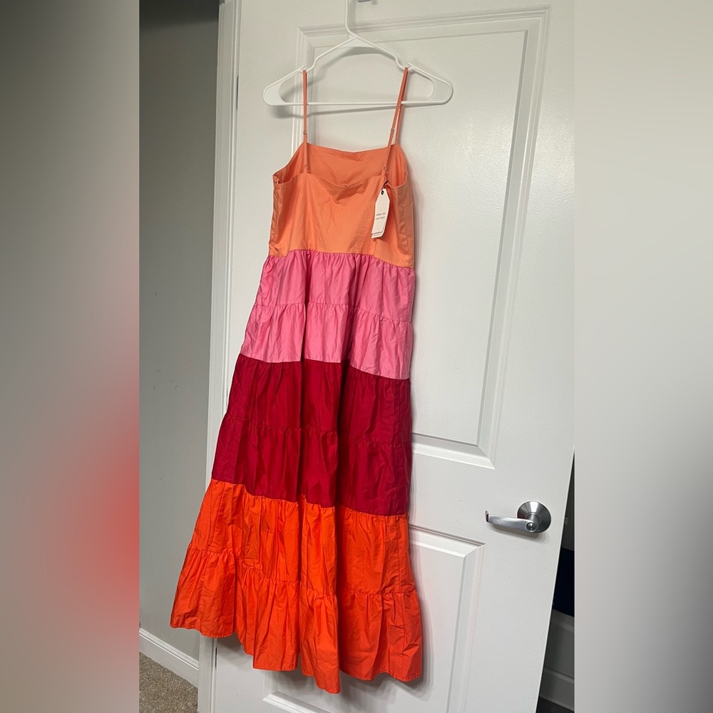 NWT English Factory Color Block Spaghetti Maxi - Picture 3 of 6